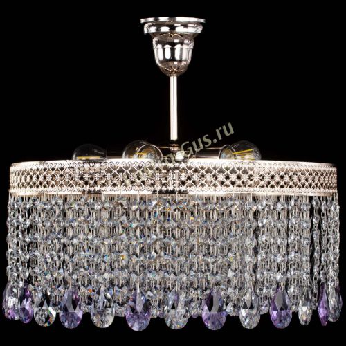 Люстра Венеция Капель журавлик фиолетовая в Симферополе Гусь Хрустальный