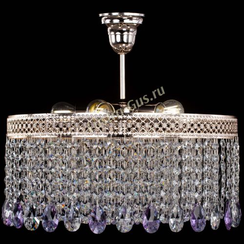 Люстра Венеция Капель журавлик фиолетовая в Симферополе Гусь Хрустальный