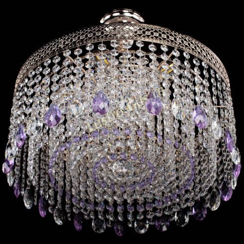 Люстра Венеция Капель журавлик фиолетовая в Симферополе Гусь Хрустальный