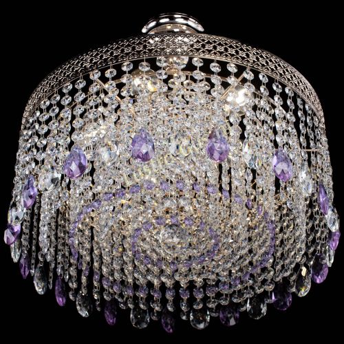 Люстра Венеция Капель журавлик фиолетовая в Симферополе Гусь Хрустальный