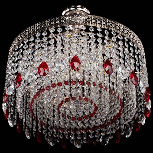 Люстра Венеция Капель журавлик красная в Симферополе Гусь Хрустальный