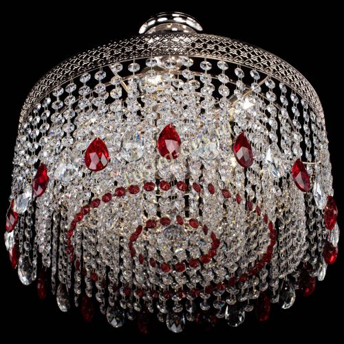 Люстра Венеция Капель журавлик красная в Симферополе Гусь Хрустальный