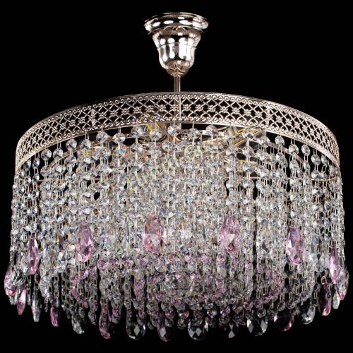 Люстра Венеция Капель журавлик розовая в Симферополе Гусь Хрустальный