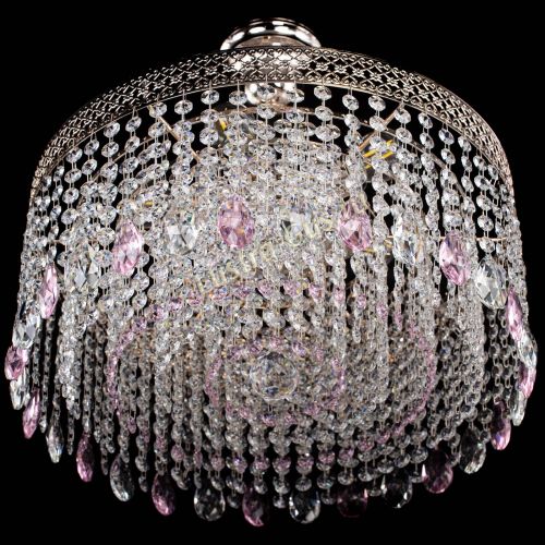 Люстра Венеция Капель журавлик розовая в Симферополе Гусь Хрустальный