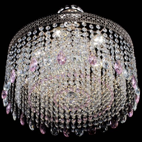 Люстра Венеция Капель журавлик розовая в Симферополе Гусь Хрустальный