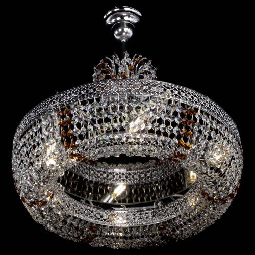 Люстра Венеция Кольцо с подвесом Чайная в Симферополе Гусь Хрустальный