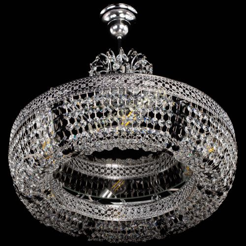 Люстра Венеция Кольцо с подвесом Черная в Симферополе Гусь Хрустальный