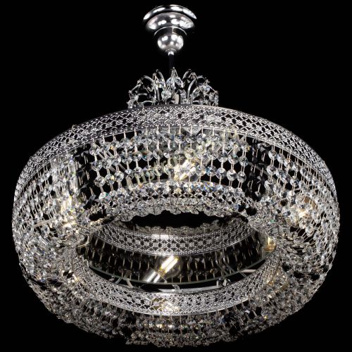 Люстра Венеция Кольцо с подвесом Черная в Симферополе Гусь Хрустальный