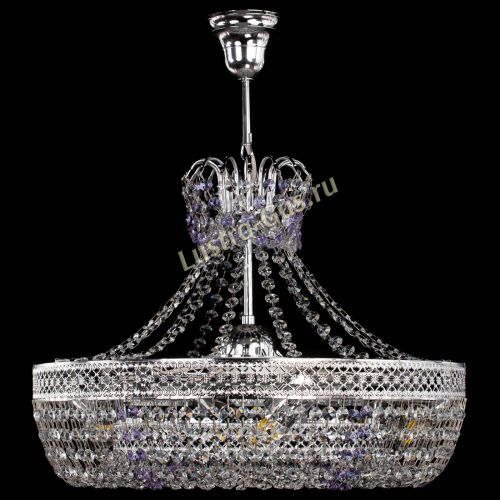 Люстра Венеция Кольцо с подвесом Фиолетовая в Симферополе Гусь Хрустальный