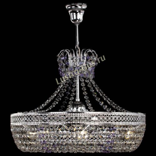 Люстра Венеция Кольцо с подвесом Фиолетовая в Симферополе Гусь Хрустальный