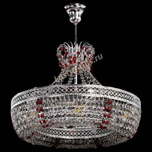Люстра Венеция Кольцо с подвесом Красная в Симферополе Гусь Хрустальный