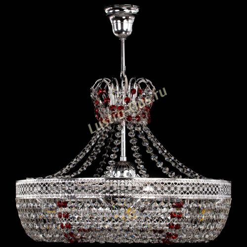 Люстра Венеция Кольцо с подвесом Красная в Симферополе Гусь Хрустальный