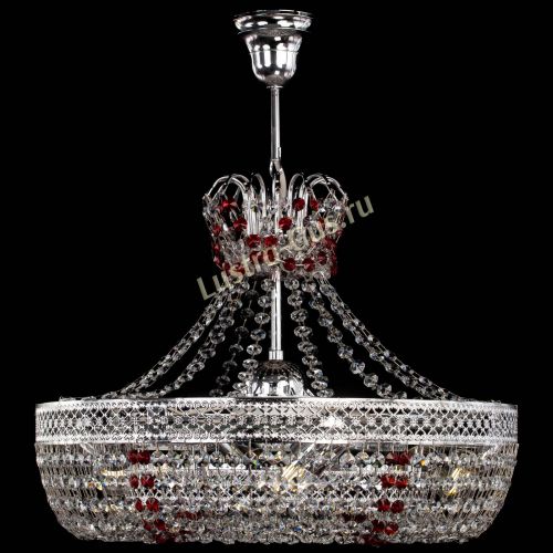 Люстра Венеция Кольцо с подвесом Красная в Симферополе Гусь Хрустальный