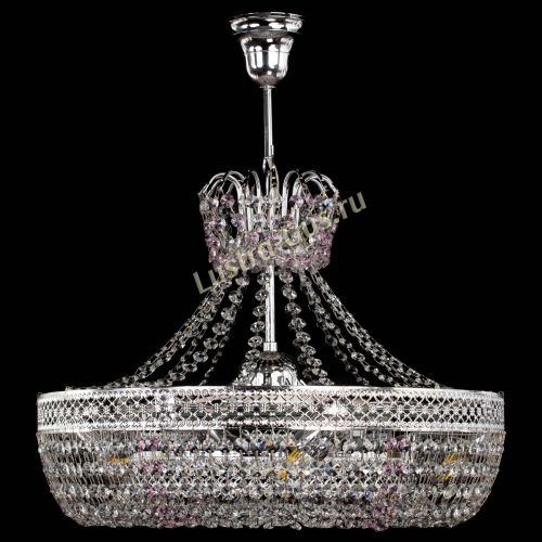 Люстра Венеция Кольцо с подвесом Розовая в Симферополе Гусь Хрустальный