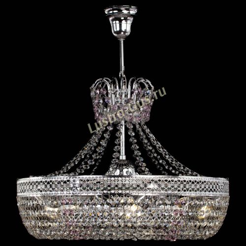 Люстра Венеция Кольцо с подвесом Розовая в Симферополе Гусь Хрустальный