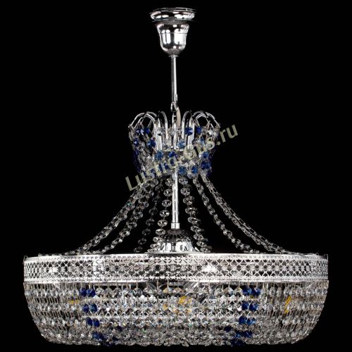 Люстра Венеция Кольцо с подвесом Синяя в Симферополе Гусь Хрустальный