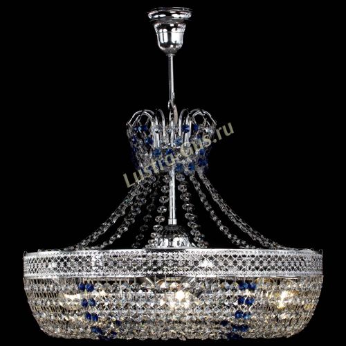 Люстра Венеция Кольцо с подвесом Синяя в Симферополе Гусь Хрустальный