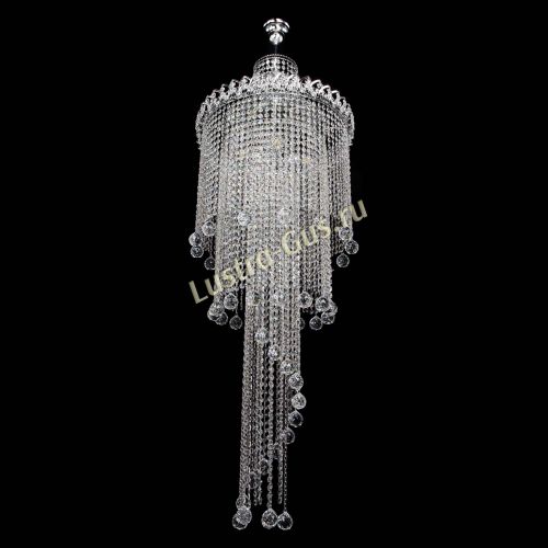 Люстра Водопад длинный с подвесом  в Симферополе Гусь Хрустальный