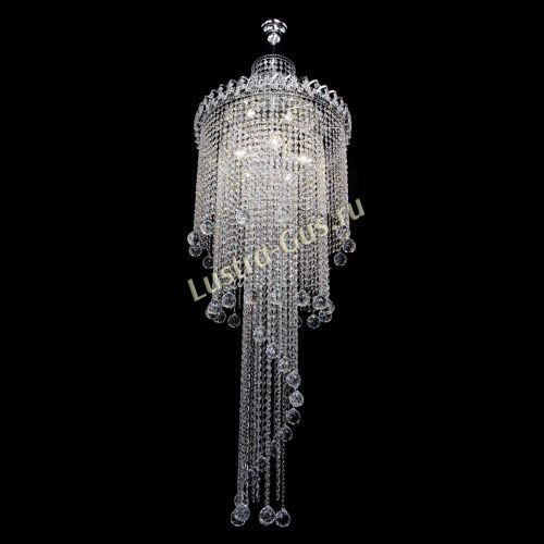 Люстра Водопад длинный с подвесом  в Симферополе Гусь Хрустальный