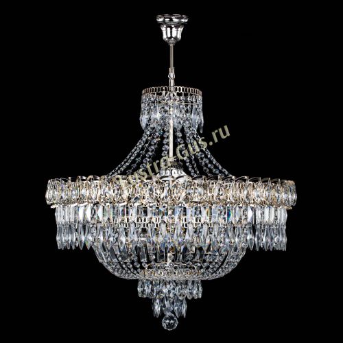 Люстра Водопад перо №8 с подвесом в Симферополе Гусь Хрустальный