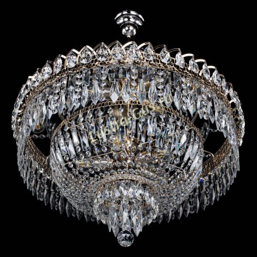 Люстра Водопад перо №8 с подвесом в Симферополе Гусь Хрустальный