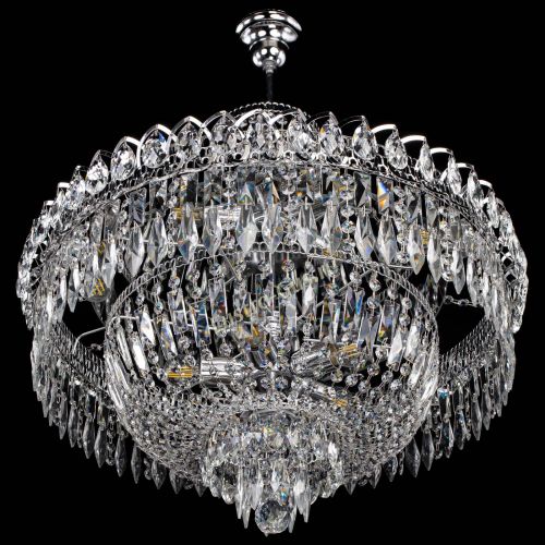 Люстра Водопад перо с подвесом в Симферополе Гусь Хрустальный