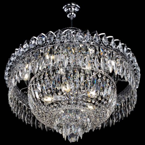 Люстра Водопад перо с подвесом в Симферополе Гусь Хрустальный