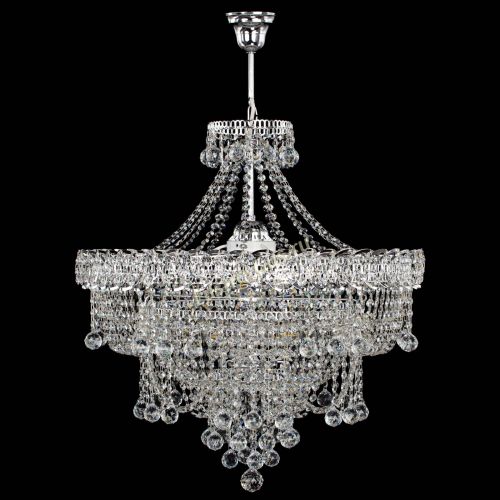 Люстра Водопад Софья №8 с подвесом  в Симферополе Гусь Хрустальный