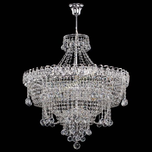 Люстра Водопад Софья №8 с подвесом  в Симферополе Гусь Хрустальный