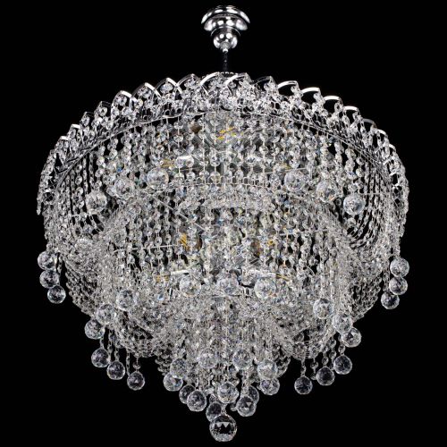 Люстра Водопад Софья №8 с подвесом  в Симферополе Гусь Хрустальный