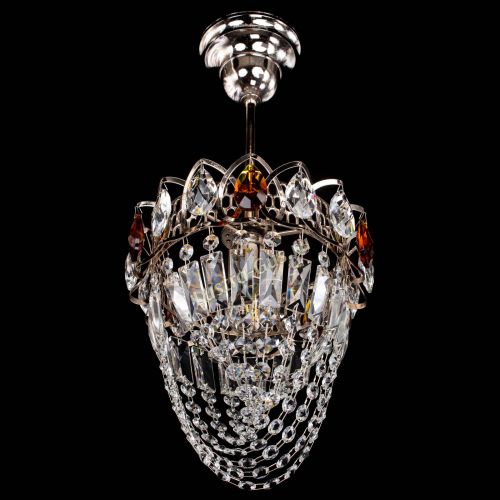 Люстра Водоворот №1 мини с подвесом чайная в Симферополе Гусь Хрустальный