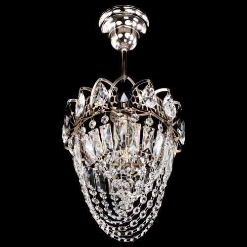 Люстра Водоворот №1 мини с подвесом черная в Симферополе Гусь Хрустальный