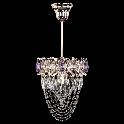 Люстра Водоворот №1 мини с подвесом фиолетовая в Симферополе Гусь Хрустальный