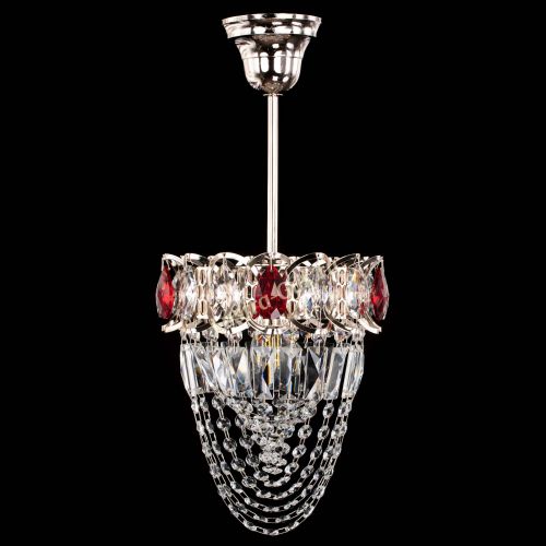 Люстра Водоворот №1 мини с подвесом красная в Симферополе Гусь Хрустальный