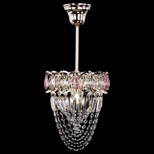 Люстра Водоворот №1 мини с подвесом розовая в Симферополе Гусь Хрустальный