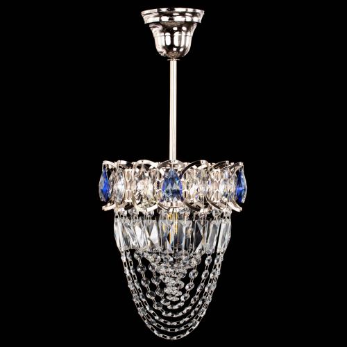 Люстра Водоворот №1 мини с подвесом синяя в Симферополе Гусь Хрустальный