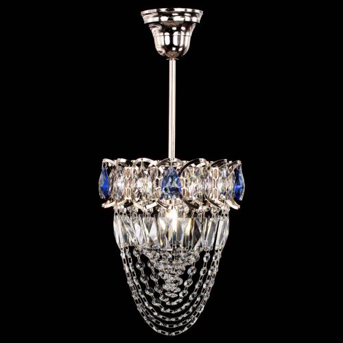 Люстра Водоворот №1 мини с подвесом синяя в Симферополе Гусь Хрустальный