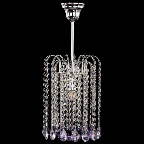 Люстра Зима капель журавлик фиолетовая в Симферополе Гусь Хрустальный