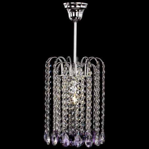 Люстра Зима капель журавлик фиолетовая в Симферополе Гусь Хрустальный