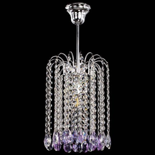 Люстра Зима капель журавлик фиолетовая в Симферополе Гусь Хрустальный
