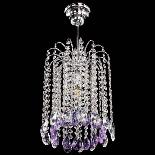 Люстра Зима капель журавлик фиолетовая в Симферополе Гусь Хрустальный