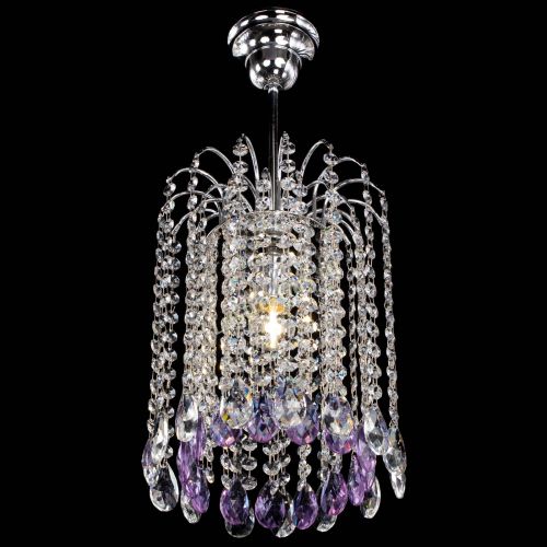 Люстра Зима капель журавлик фиолетовая в Симферополе Гусь Хрустальный
