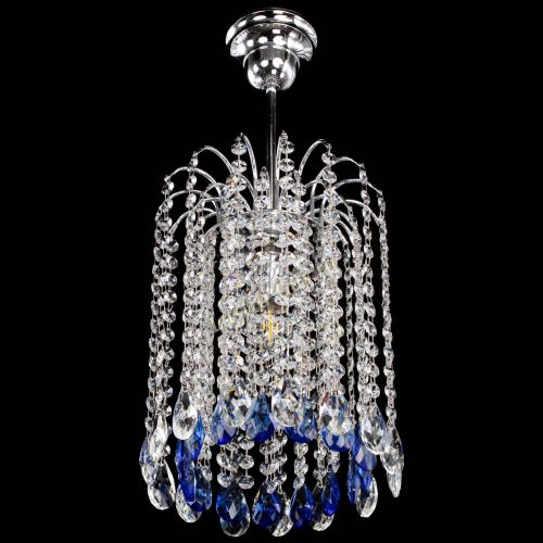 Люстра Зима капель журавлик синяя в Симферополе Гусь Хрустальный