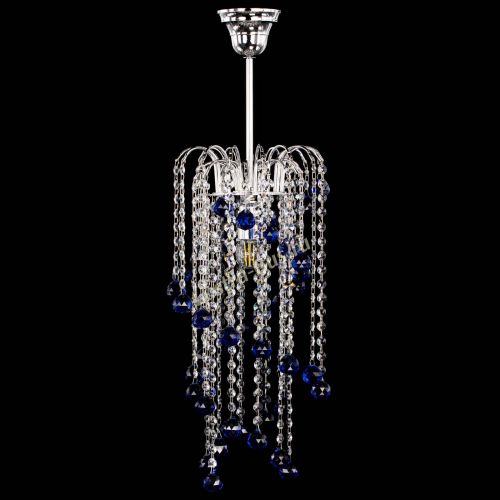 Люстра Зима каскад шар 30 синяя в Симферополе Гусь Хрустальный