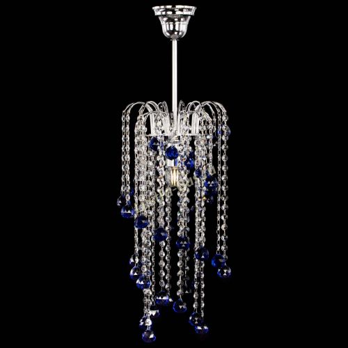 Люстра Зима каскад шар 30 синяя в Симферополе Гусь Хрустальный