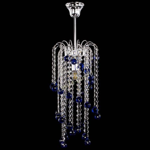 Люстра Зима каскад шар 30 синяя в Симферополе Гусь Хрустальный