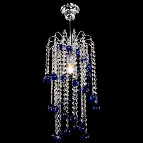 Люстра Зима каскад шар 30 синяя в Симферополе Гусь Хрустальный
