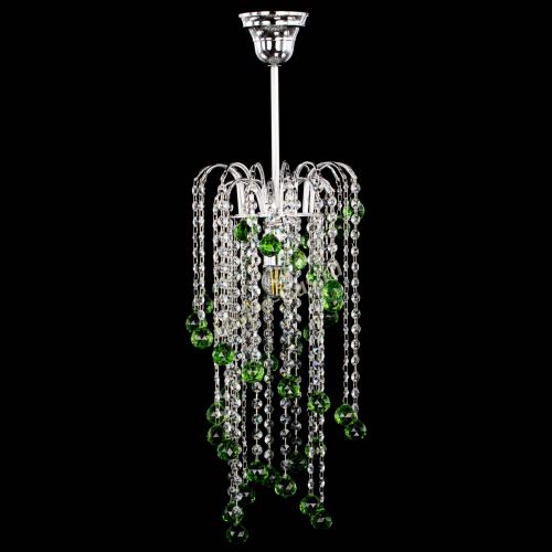 Люстра Зима каскад шар 30 зеленая в Симферополе Гусь Хрустальный