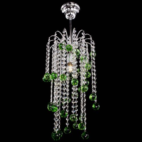 Люстра Зима каскад шар 30 зеленая в Симферополе Гусь Хрустальный