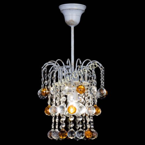 Люстра Зима шар чайная (белая патина)  в Симферополе Гусь Хрустальный